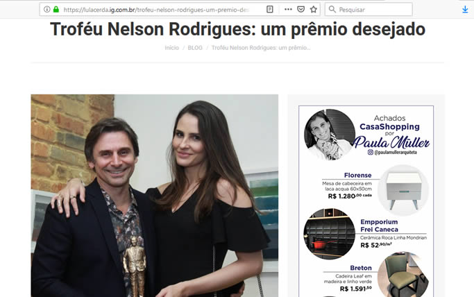 Troféu Nelson Rodrigues - Portal R7